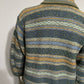 Laura Ashley 100% Wool Cardigan Sweater Jacket Sz-Medium Chunky Striped