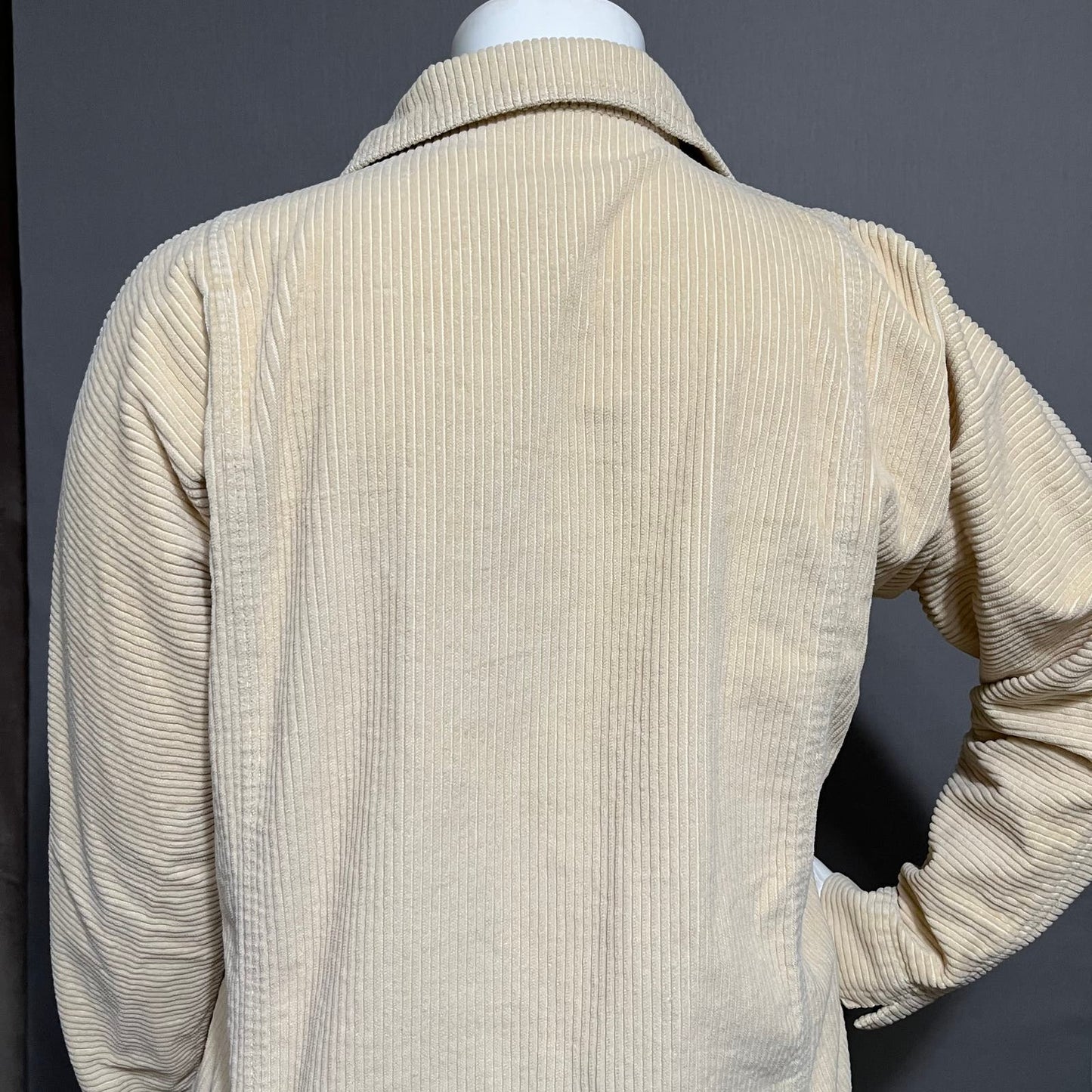 Danielle Martin Cream Corduroy 100% Cotton Jacket Sz-XL
