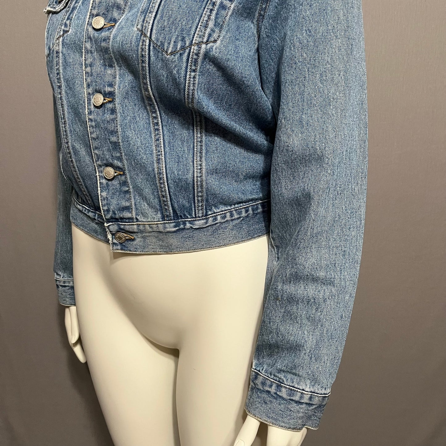 Boston Proper Denim 100% Cotton Cropped Jacket Sz-12