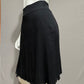 Kate Hill 100% Silk Black Knife Pleated Knee Length Skirt Sz-6P