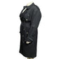 London Fog Dark Navy Double Breasted Unisex Trench Coat Sz-40 R Lg/XL