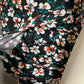 Cuddl Duds 2Pc Black Floral Print Comfy Drawstring Shorts Pajama Set Sz-Sm/Md