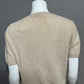 Saks Fifth Avenue 100% Cashmere Tan Short Sleeve Sweater Sz Extra Large