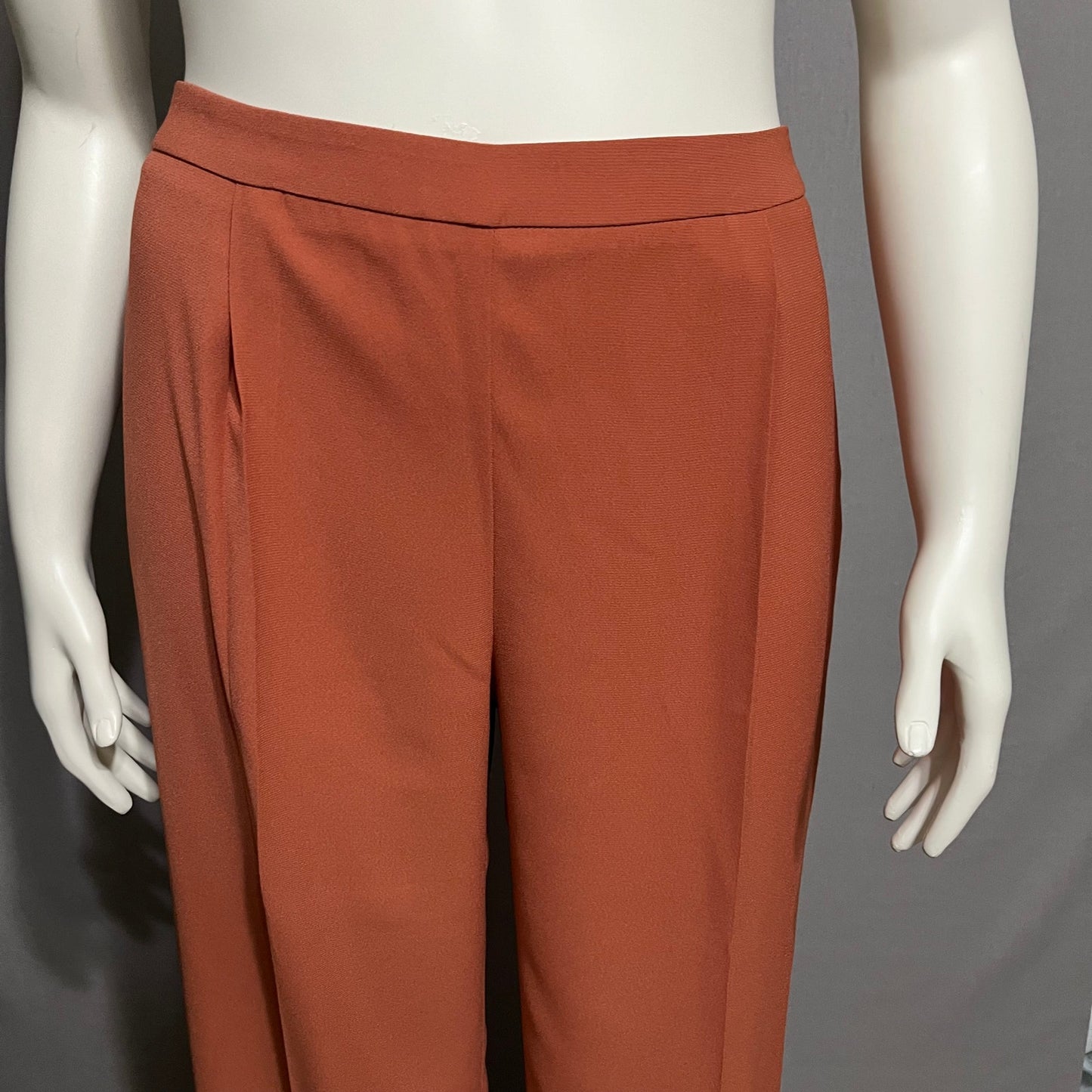 Bar lll Rust Orange Flowy Trouser Dressy Pants Sz-12