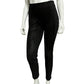 Lafayette 148 Black Knit With 100% Leather Combo Leggings Sz-2