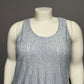 Christian Siriano Blue Striped 100% Linen Tank Top Sz-1X