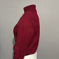 Studio Burgundy Chunky Cable Knit Turtleneck Sweater Sz-Medium