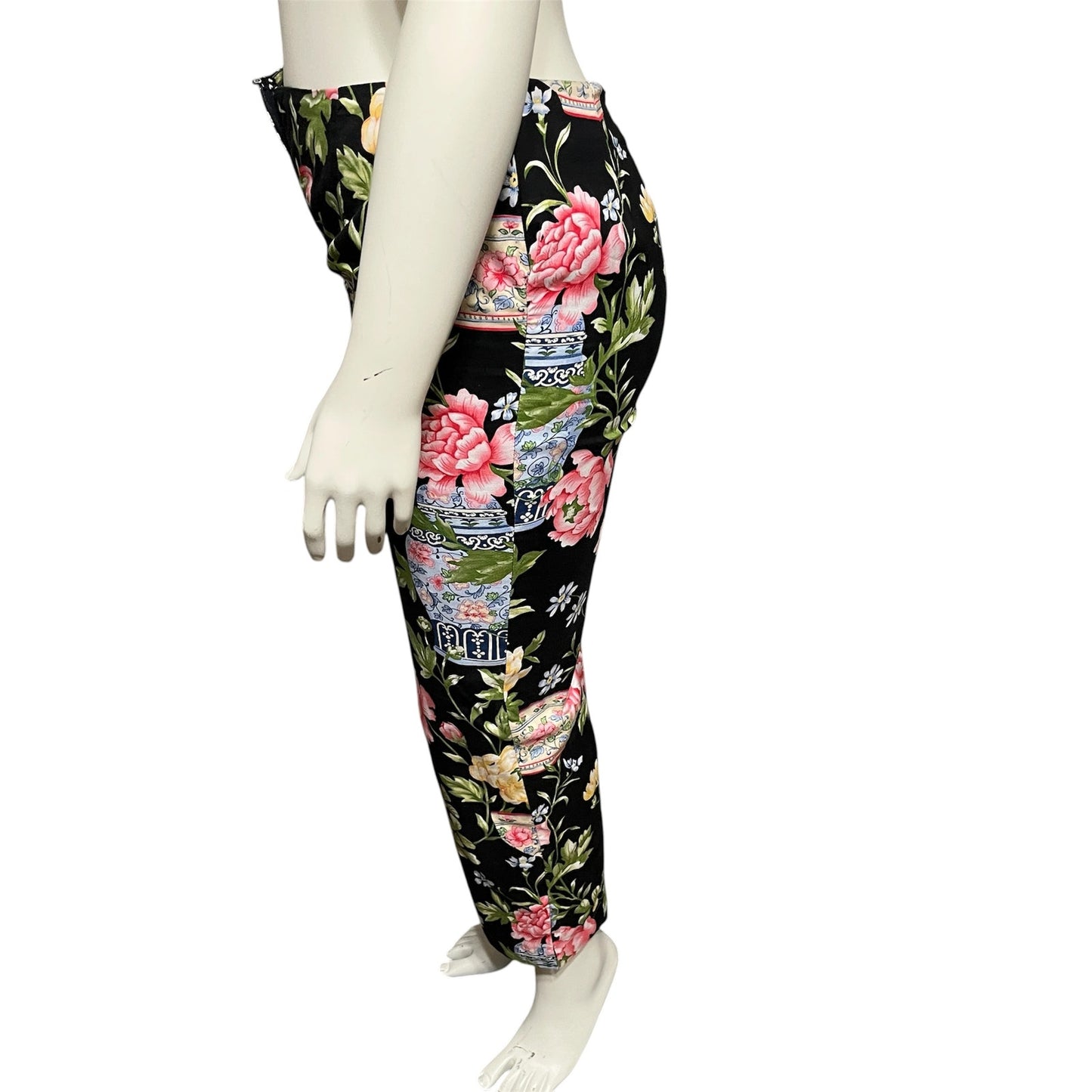 Talbots Petites Women’s Floral Cotton Capri Pants Sz-6/8