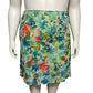 Ann Taylor 100% Silk Green Floral Pleated Pencil Skirt Sz-14