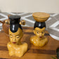 Vintage Tribal Boy & Girl 2 Piece Salt & Pepper Shakers