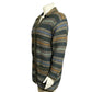 Laura Ashley 100% Wool Cardigan Sweater Jacket Sz-Medium Chunky Striped