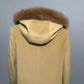 Liz Claiborne Camel Wool Cashmere Blend With Hood Longline Winter Coat Sz-12