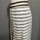 J.Jill Striped Elastic Waist 100% Linen Midi Skirt Sz-Medium Petite