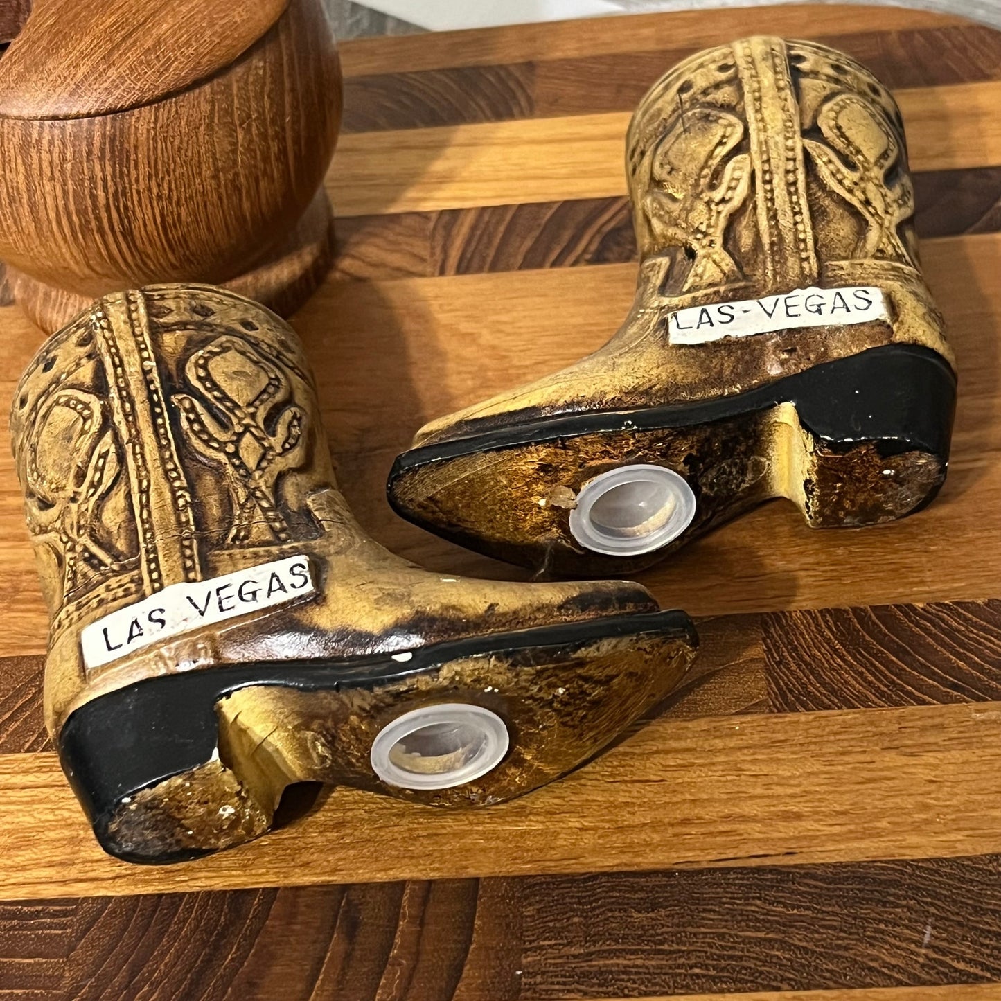 Vintage Western Cowboy Boot Collectible Salt & Pepper Shaker Set