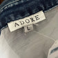 Adore Long Sheer Distressed Denim Jean Jacket Sz-Large