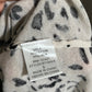 Ellison Animal Print Lightweight Cotton Linen V-Neck Sweater Sz-Small