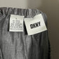 DKNY Women’s Silver Linen Blend Drawsting Casual Pants Sz-Large