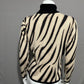 Talbots Cashmere & Silk Zebra Print Turtleneck Sz-Small Petite