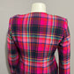 Lord & Taylor Pink Fuchsia Plaid Print Fitted Blazer Sz-6P
