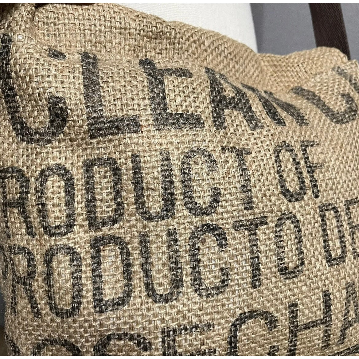 I Know Hope Brown Crossbody Market Burlap Bag