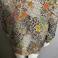 Go Silk Floral Animal Print Tunic Art To Wear Blouse Sz-Large