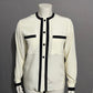 Vintage Evan Picone Cream With Black Trim Career Secretary Women’s Blouse Sz-10