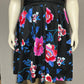 Maurices Black Floral Ruffle Cotton Flare Dress Sz-20