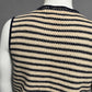Express Tricot Women’s Cotton Ramie Striped Vest Sz-Large