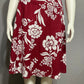 Ann Taylor Maroon 100% Cotton Hawaiian Floral Print Dress Sz-10