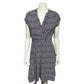 Liz Claiborne Purple Geometric Print Tie Knit Dress Sz-Small