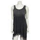 Anama Gray Knit Tank Hi-low Fringed Casual Summer Dress Sz-Small