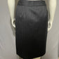 Jennifer & Grace 100% Wool Striped Career Wrap Pencil Skirt Sz-12