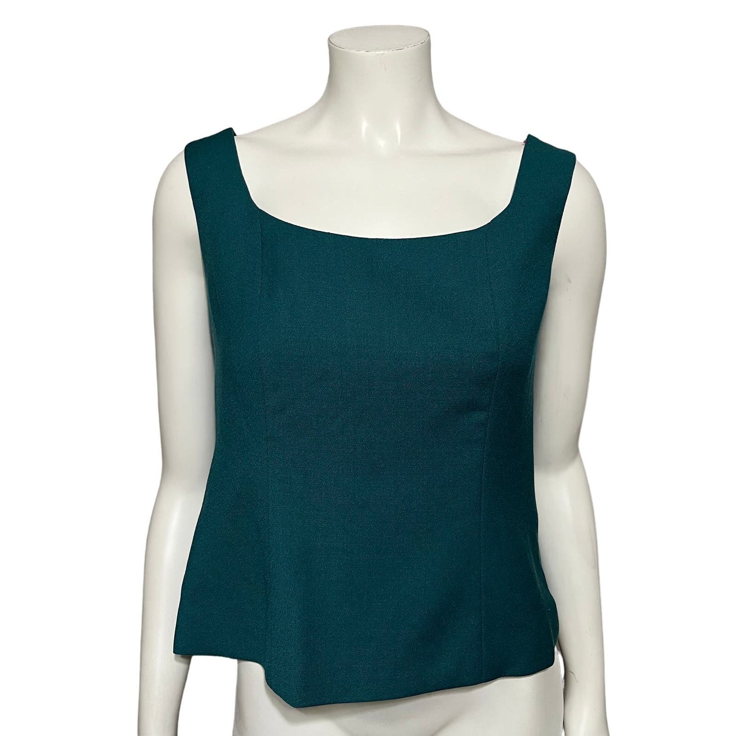 Jones New York Teal Sleeveless Shell Wool Vest Sz-12/ Medium