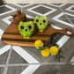 Owls Green 2 Pc Ceramic Salt & Pepper Shakers