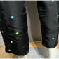 S.L.B Black 100% Silk Multicolored Dots Dress Pants Sz-8P