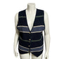 Express Tricot Women’s Cotton Ramie Striped Vest Sz-Large