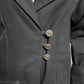 Vintage Black 100% Cotton Denim Longline Duster Jacket Sz-Medium