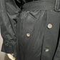 London Fog Dark Navy Double Breasted Unisex Trench Coat Sz-40 R Lg/XL