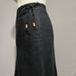 Edward Black 100% Linen Fit & Flare Midi Skirt Sz-12