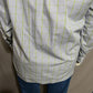 Alan Flusser Men’s XL Window Pane Button Up Blue Green Long Sleeve