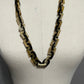 J. Crew Tan & Black Square Linked Necklace Sz-One Size