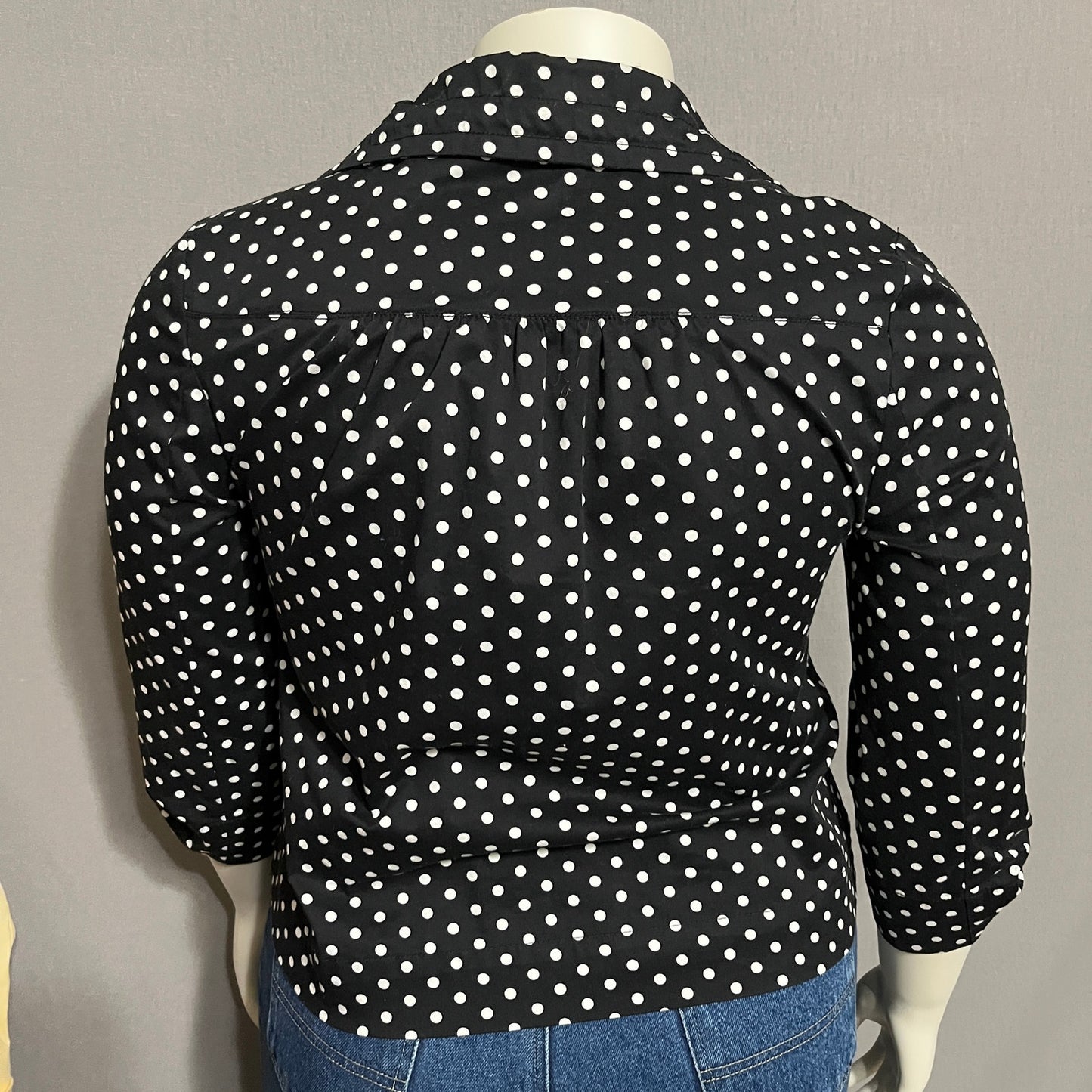 Studio Works Women Cotton Lightweight Jacket Polka Dot Sz-XL Petite