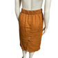 J.Crew Women’s Rust Brown 100% Linen Skirt Knee Length Sz-Medium