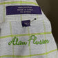 Alan Flusser Men’s XL Window Pane Button Up Blue Green Long Sleeve
