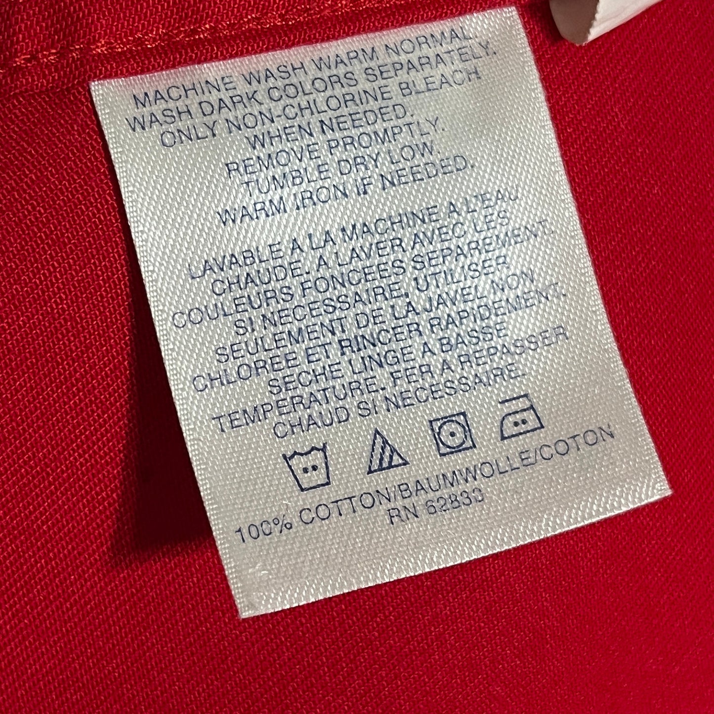 Lands End Cherry Red Cotton Womens Button Front Shirt Sz-Xl