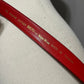 Belto Vintage Red Embossed  Textured Genuine Leather Belt Sz-Medium