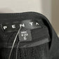 Penta Black Shimmer Floral Holiday Trouser Pants Sz-6