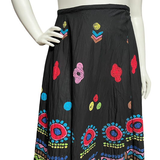 Studio Works 100% Cotton Multicolored Flare Skirt Sz-XL