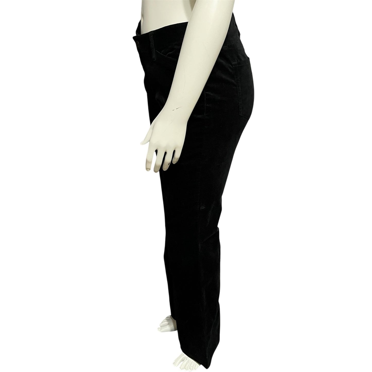 Eddie Bauer Women’s Black Velvet Cotton Flared Pants Sz-14