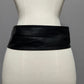 Vintage Leather Shop Wide With Silver Buckle Shaped Belt Sz-Medium/Large